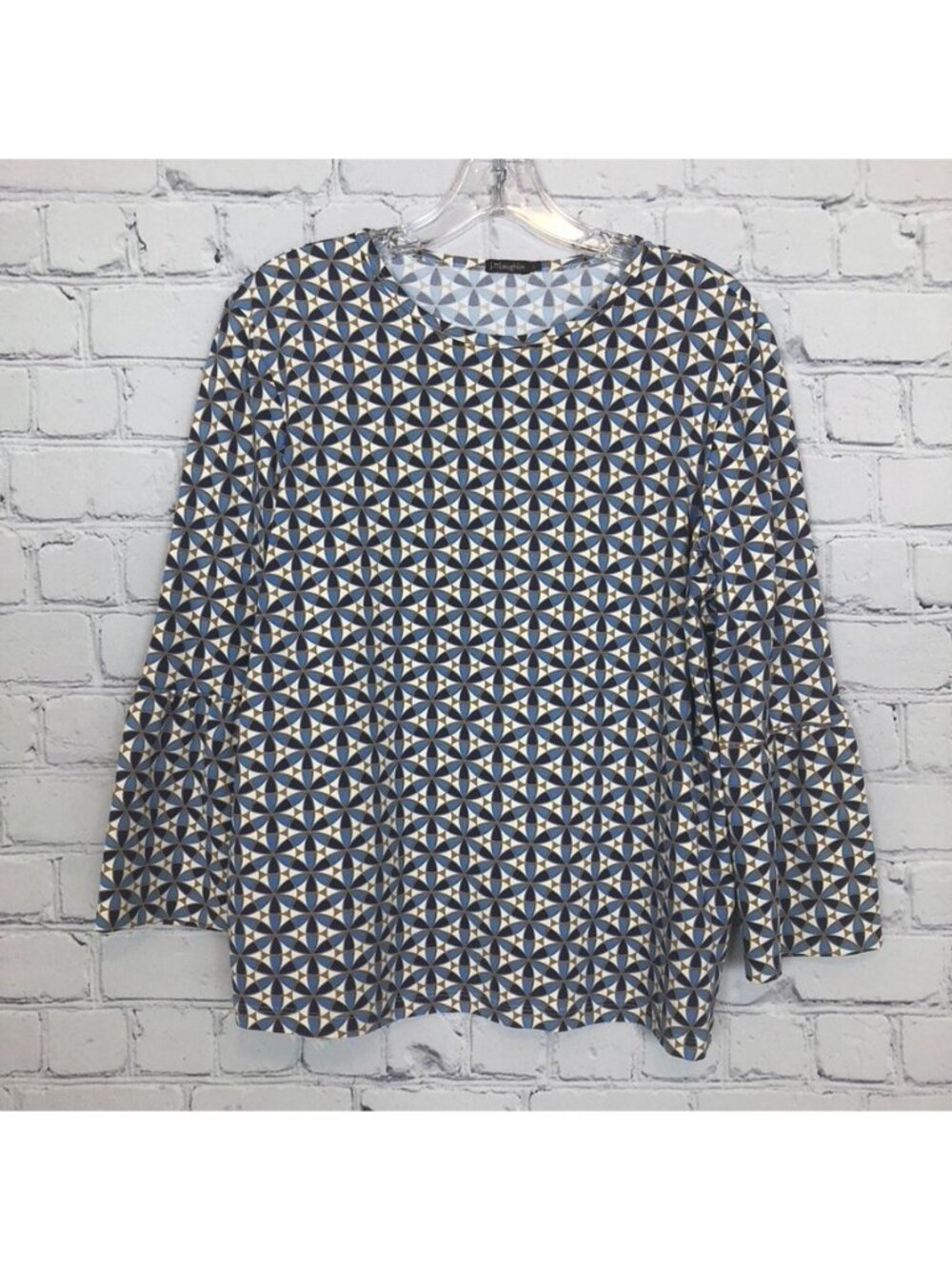 J McLaughlin Catalina Cloth Bell Sleeve Top Size L